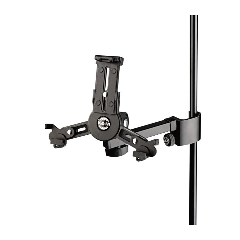 K&M 19796 SOPORTE PARA TABLET SUJETADA A LA BASE DEL MICROFONO