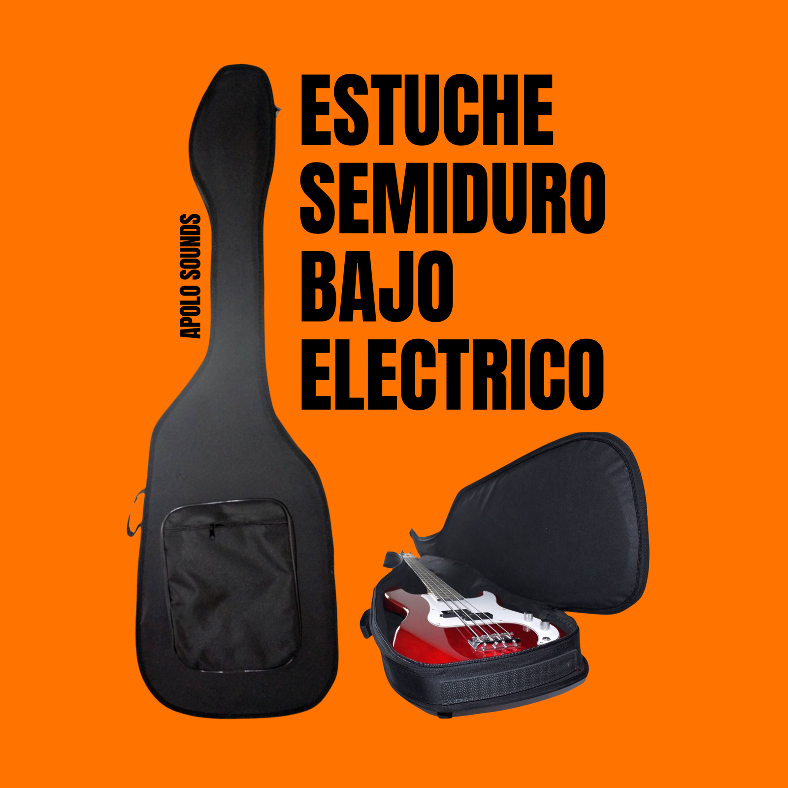 Estuche Musiforros SEMIDURO Bajo Electrico Negro