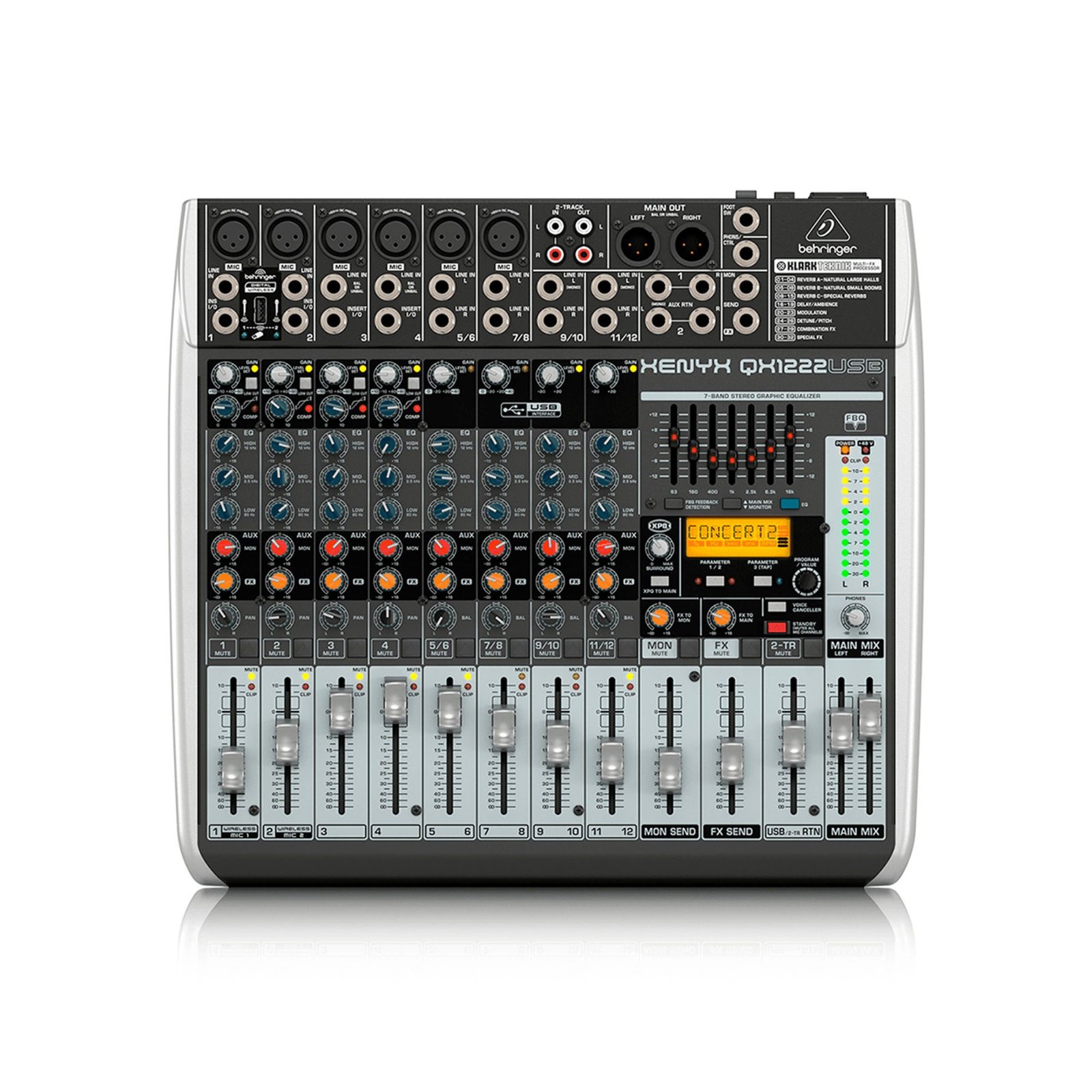 Consola Behringer XENYXQX1222USB Mezclador audio