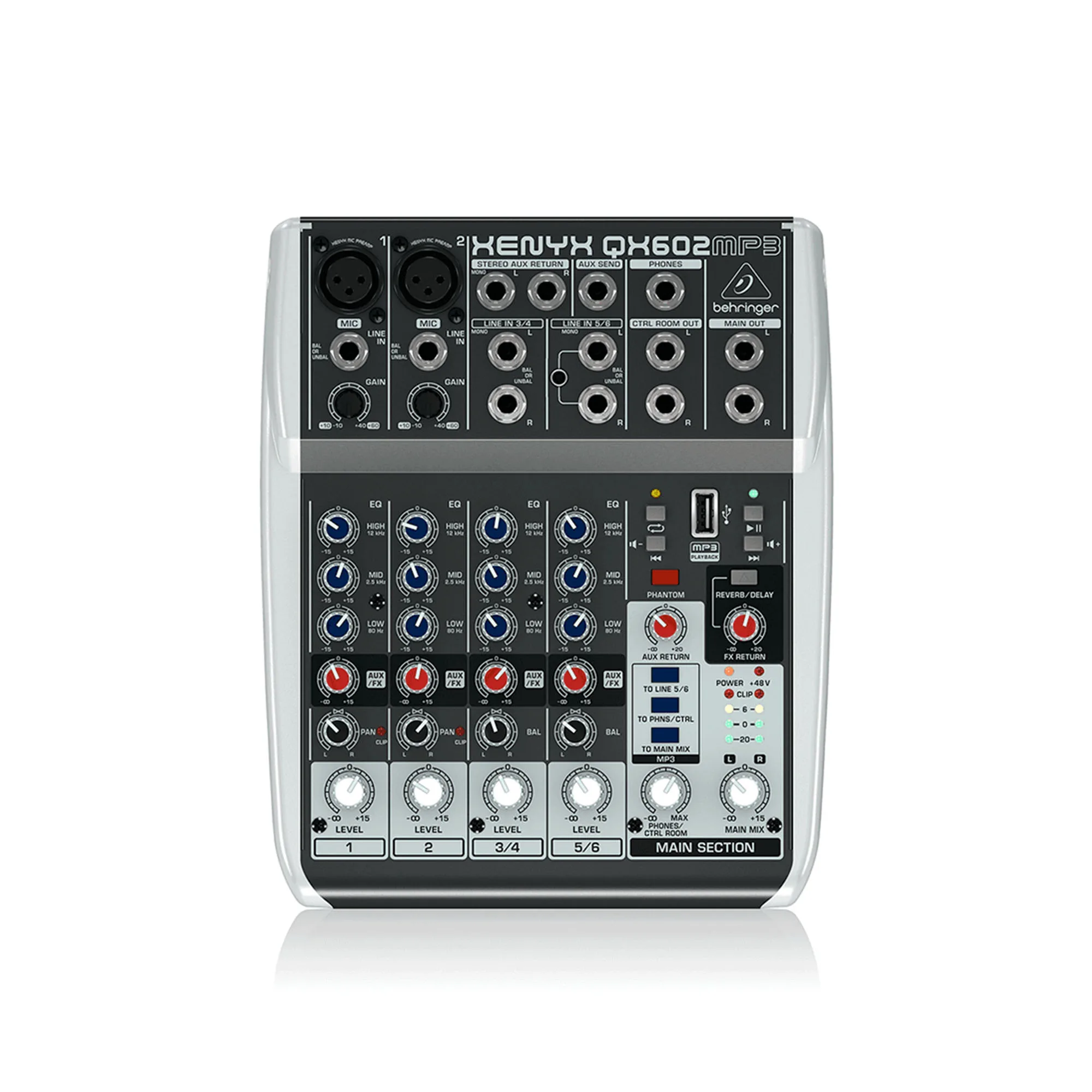 Consola Behringer XENYXQX602MP3 Mezclador audio