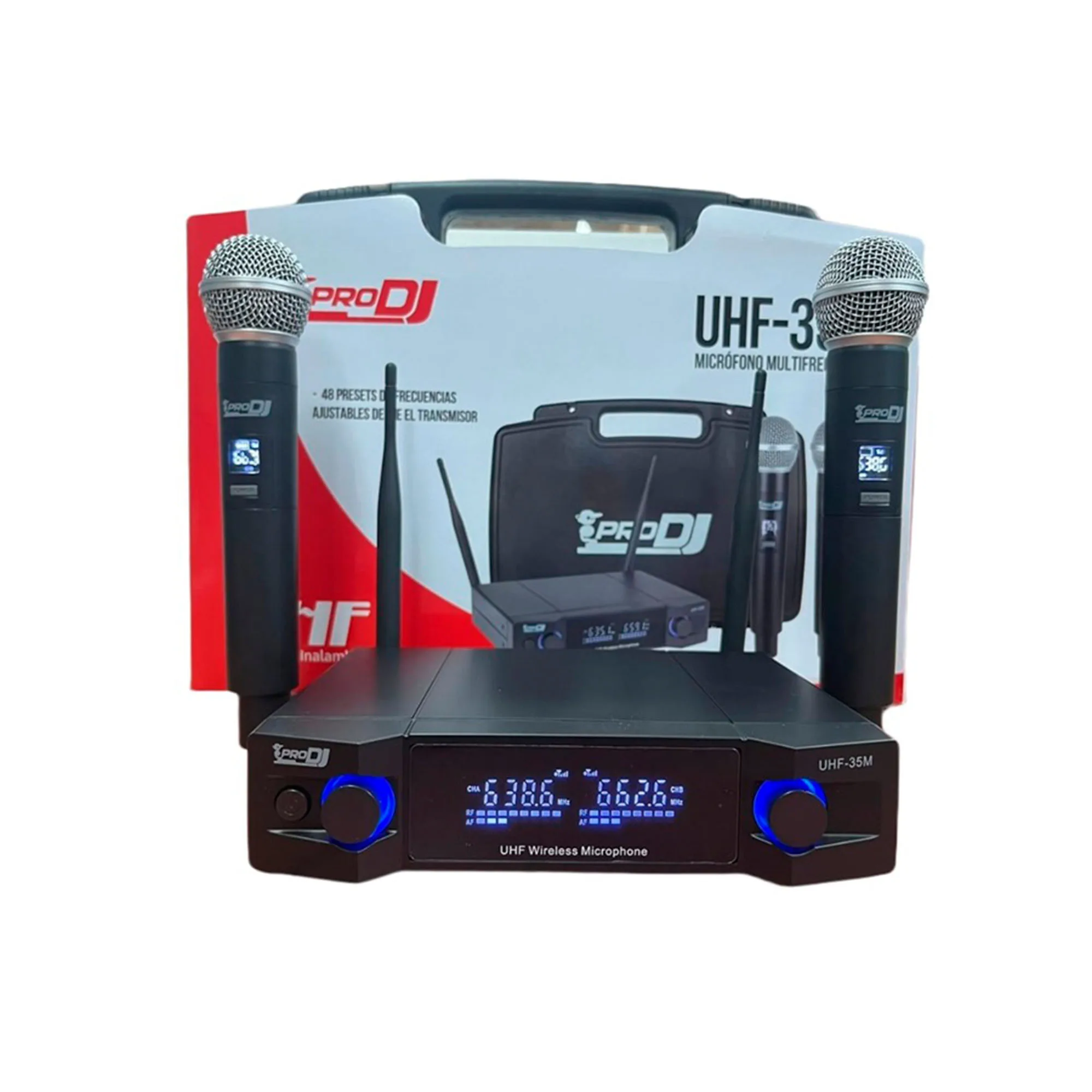 Micrófonos Pro dj UHF-35M de mano par
