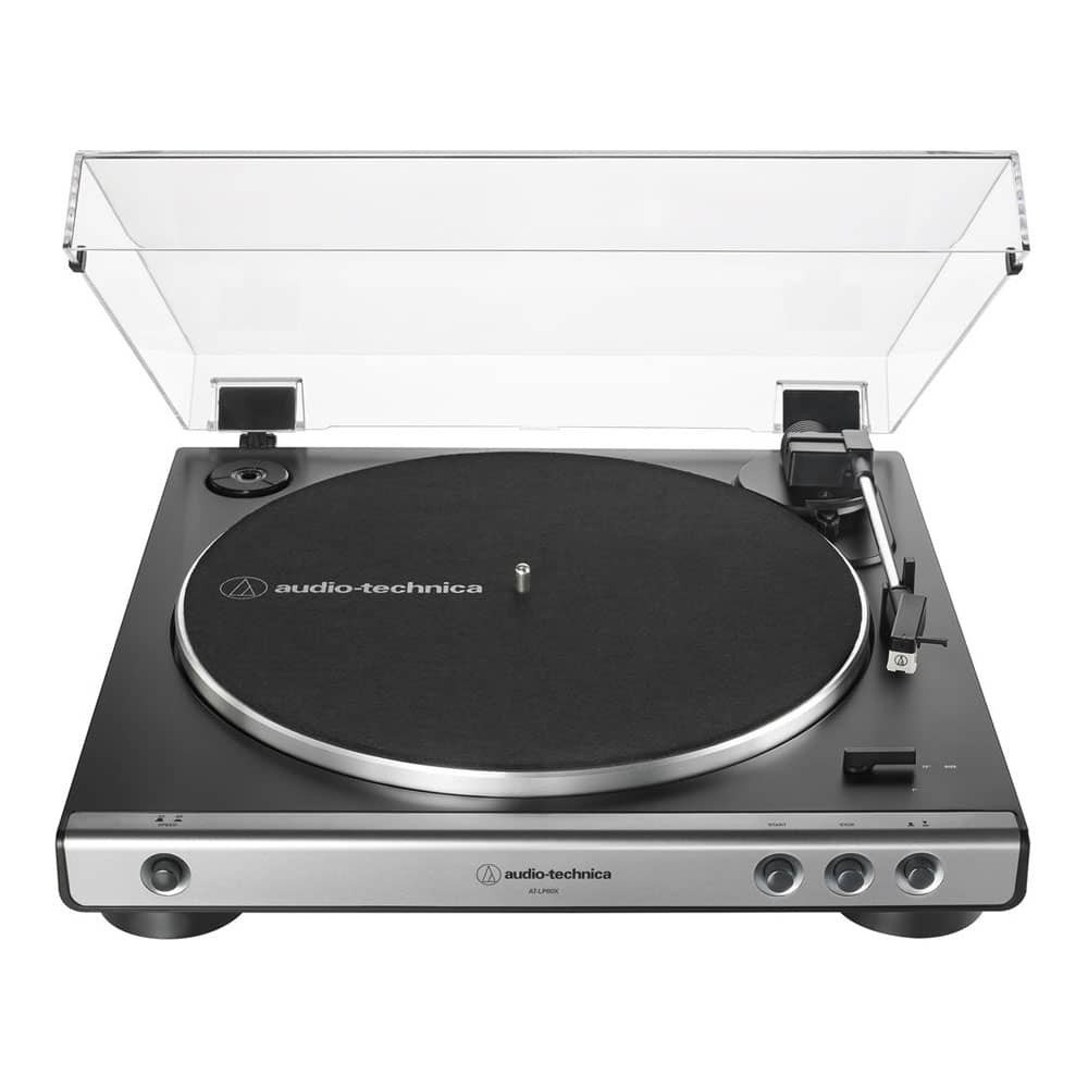 Tornamesa Automática AT-LP60X-GM Audio-Technica Gris con Cápsula y Tracción por Correa