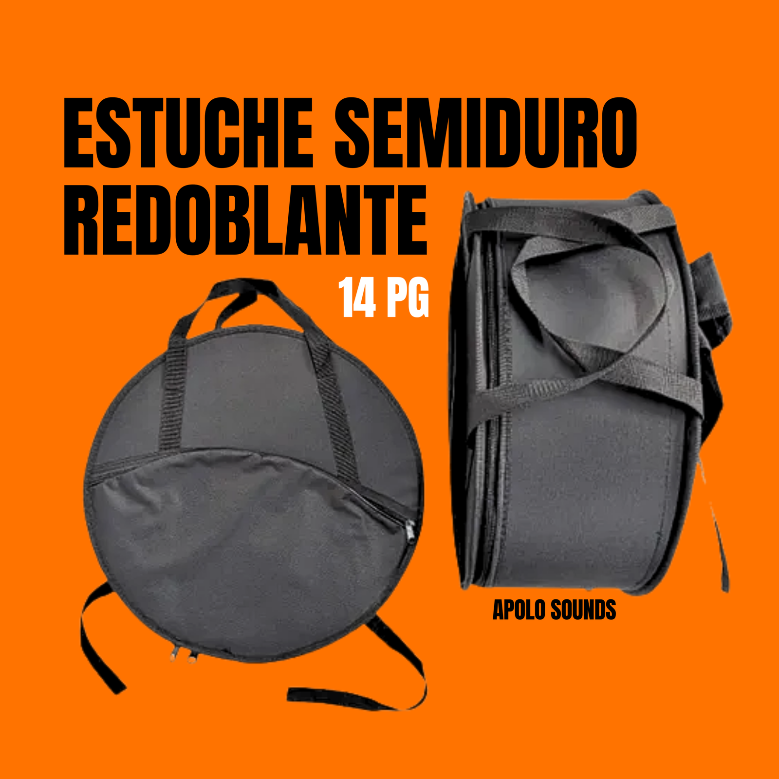 Estuche Musiforros SEMIDURO Caja Redoblante Negro TIPO MORRAL