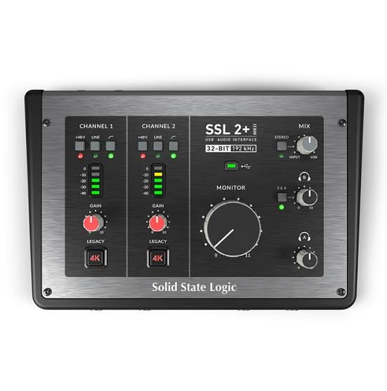 Interfaz de Audio USB-C Solid State Logic SSL 2+ MKII 2 Entradas/4 Salidas 32-bit/192 kHz