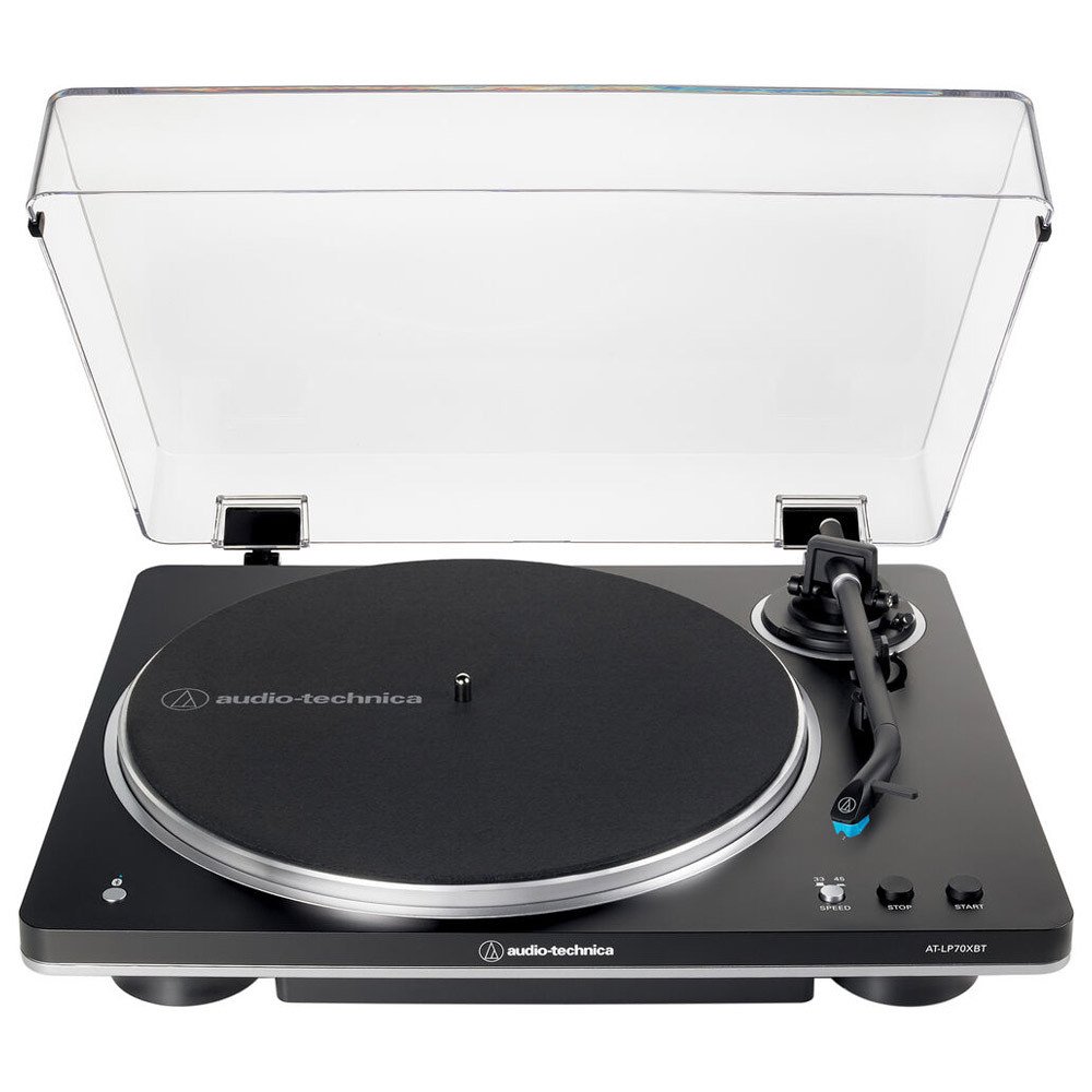 Tornamesa AT-LP70XBT Audio-Technica BLUETOOTH Negro / Plateado Automática de Tracción por Correa