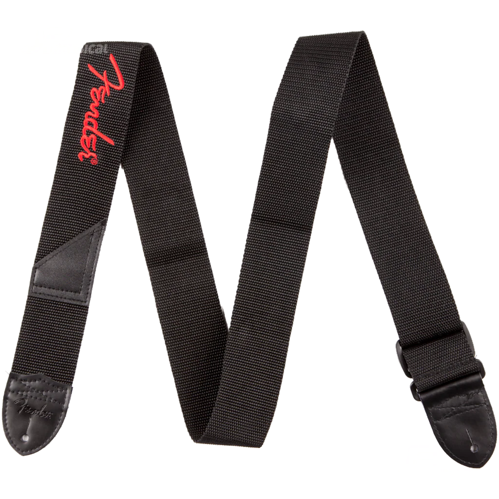 CORREA FENDER GUIT LOGOTIPO NEGRO/ROJO MOD0990662015