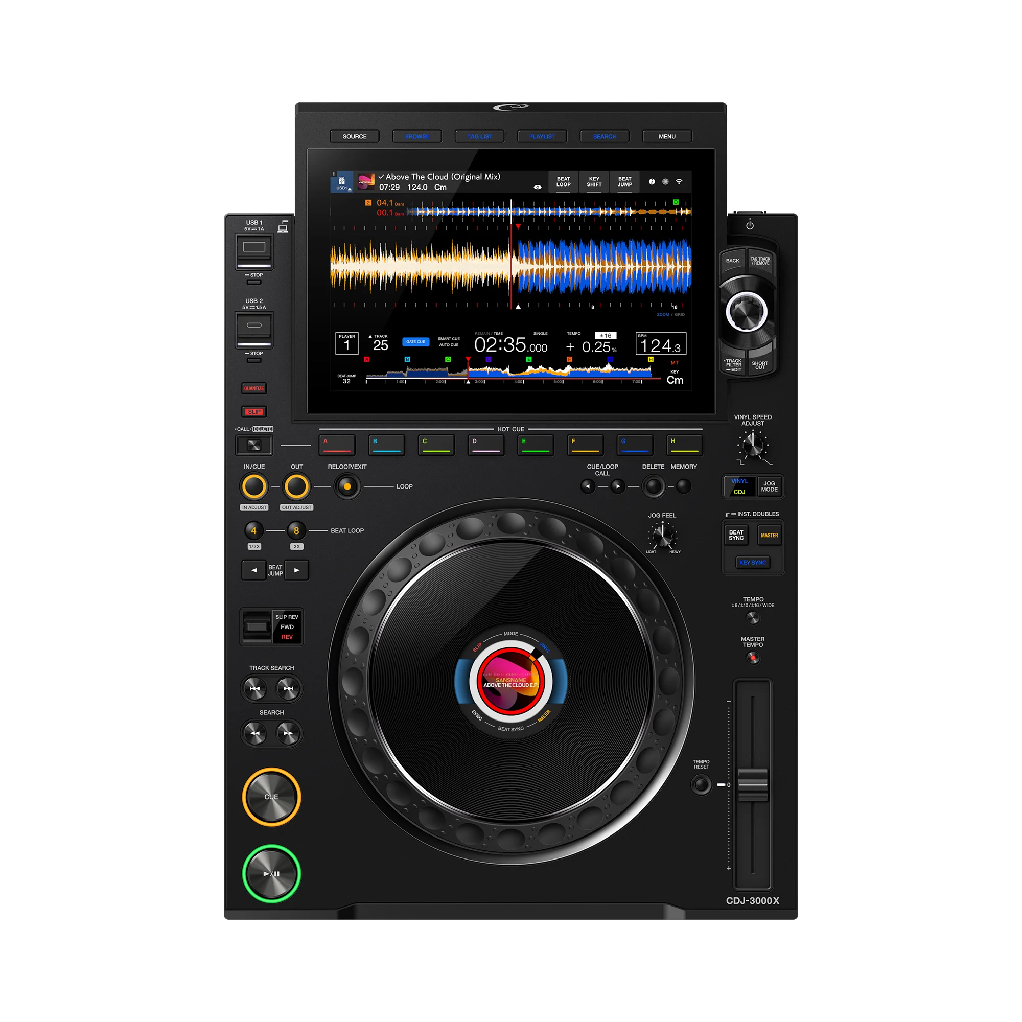 REPRODUCTOR DJ PROFESIONAL CDJ-3000X ALPHATHETA 10.1″ WI-FI | USB-C | DAC 32-BIT/96 kHz PIONEER