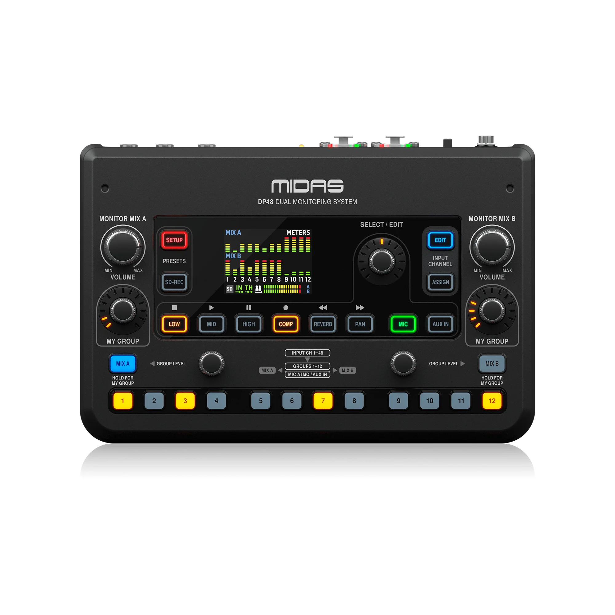 Mezclador DP48 MIDAS digital 48 canales para monitoreo