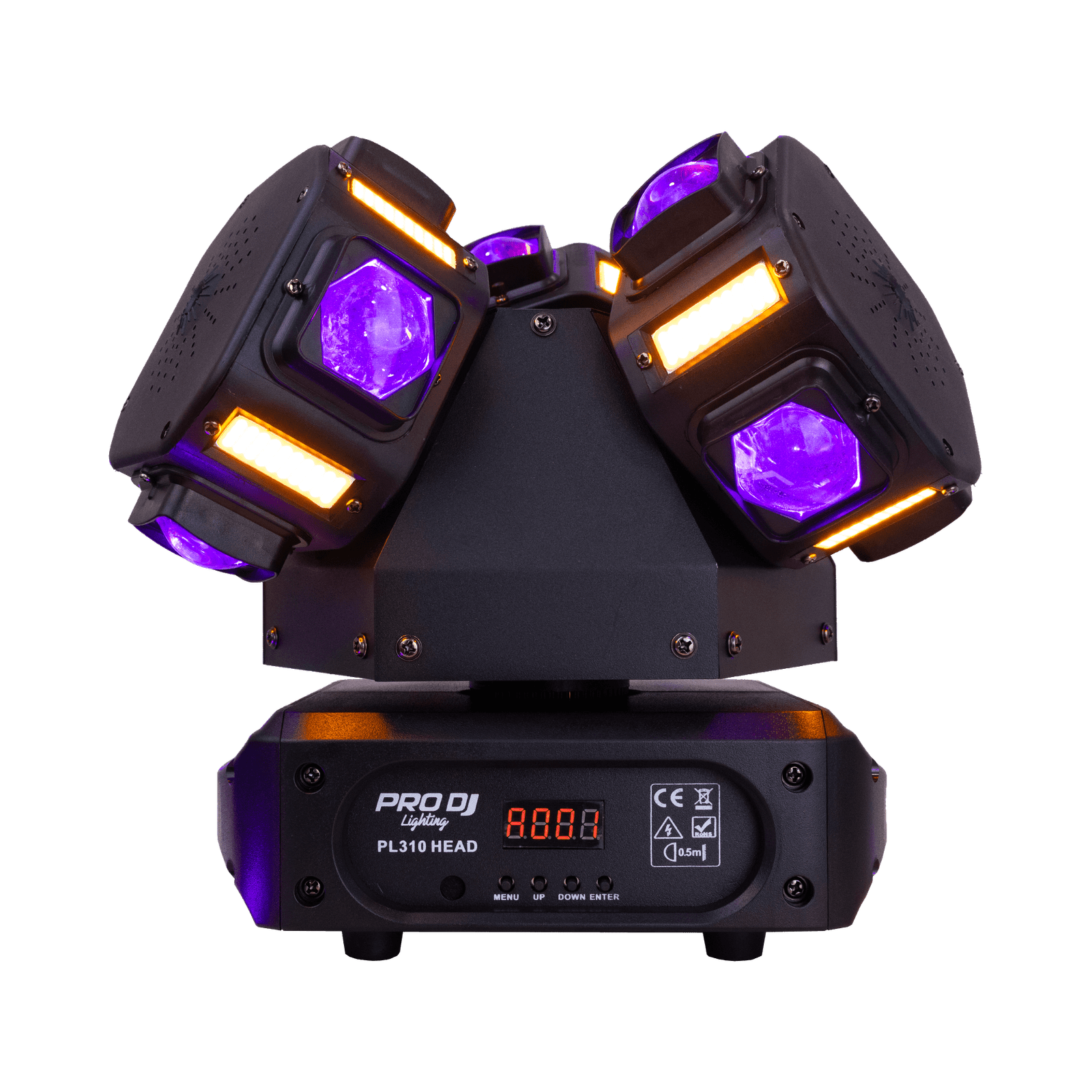 CABEZA MÓVIL TRIPLE PL310 PRO DJ LIGHTING 200W RGBW LÁSER STROBER DMX