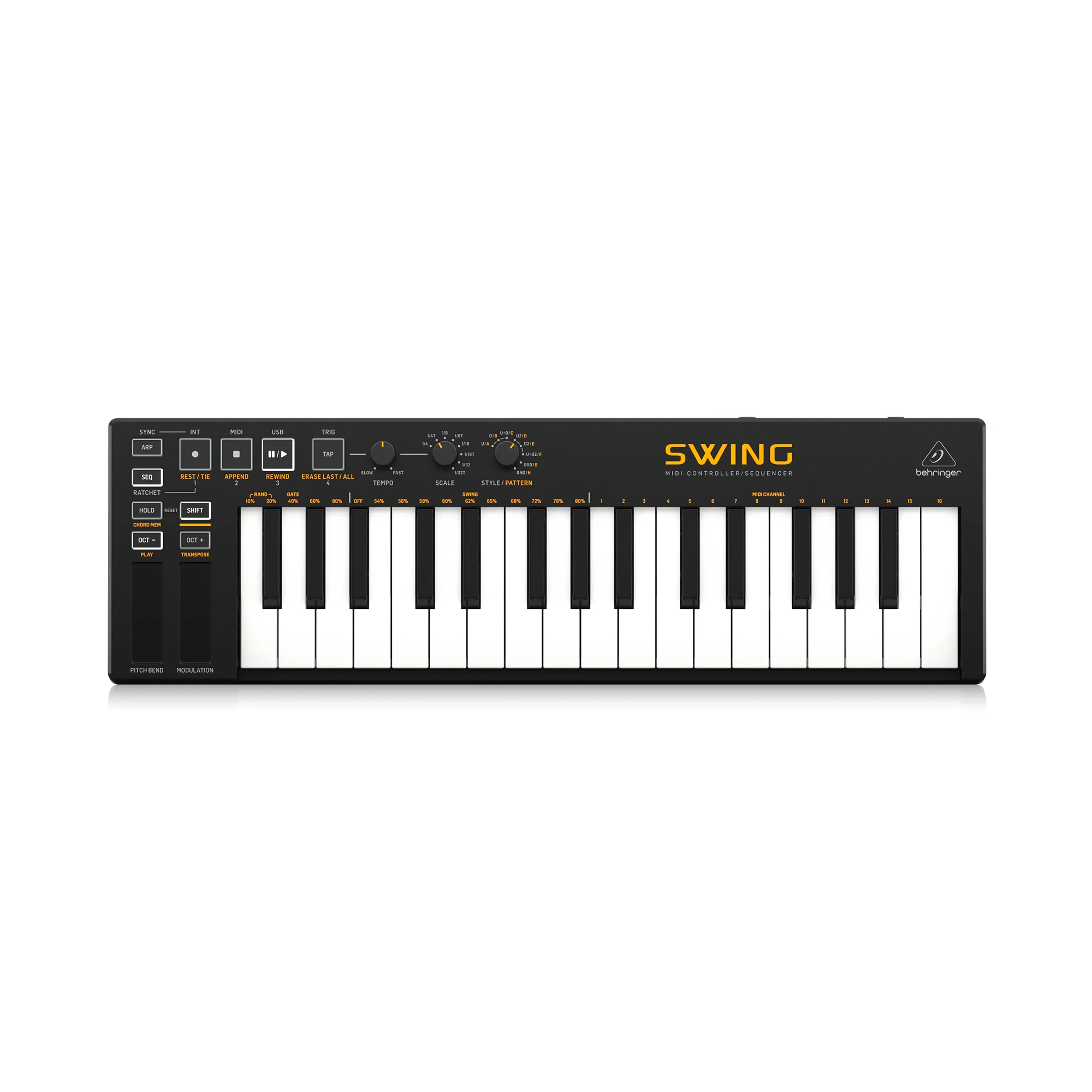Controlador SWING BEHRINGER MIDI 32 teclas