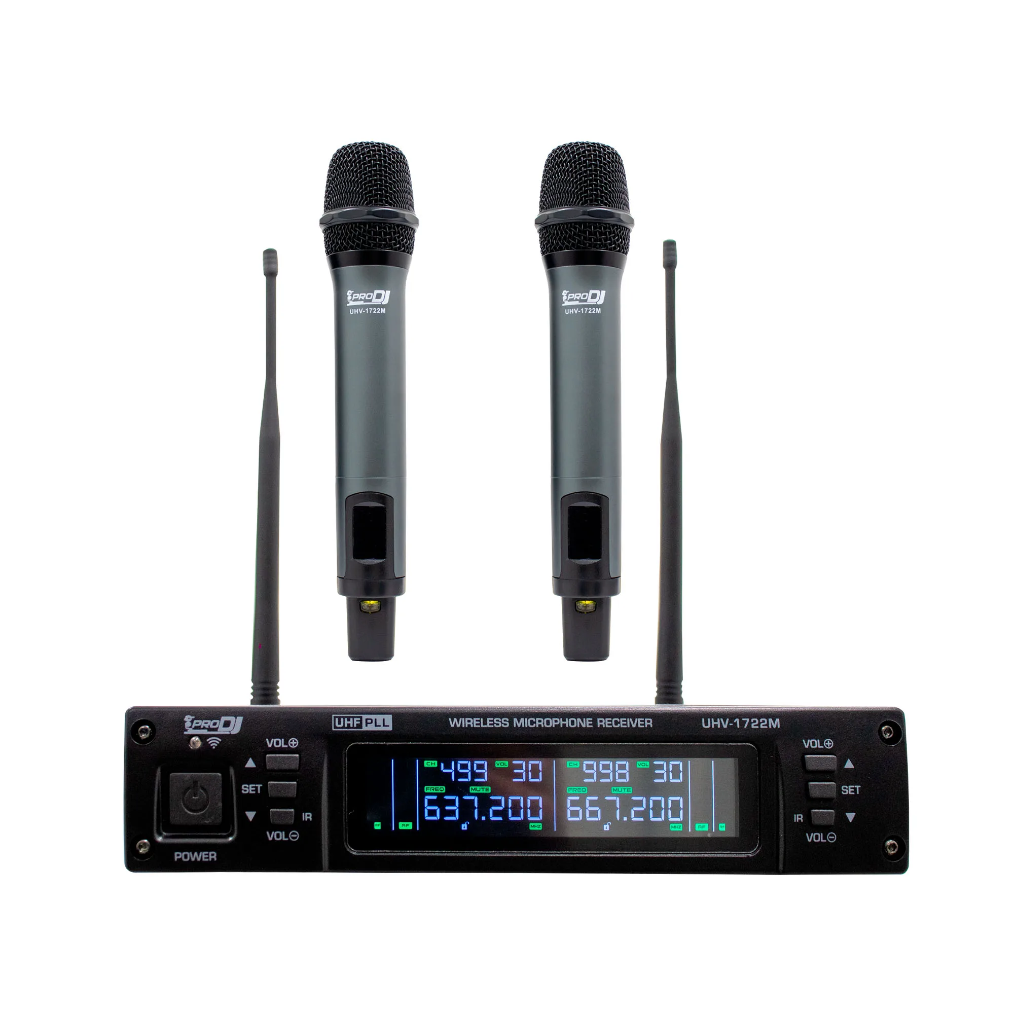 Kit micrófonos UHV-1722M PRO DJ doble
