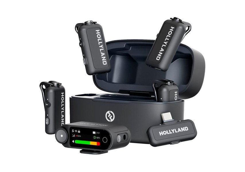 Hollyland LARK MAX 2 Combo 4-Person Micrófonos de Solapa Inalámbricos para 4 personas