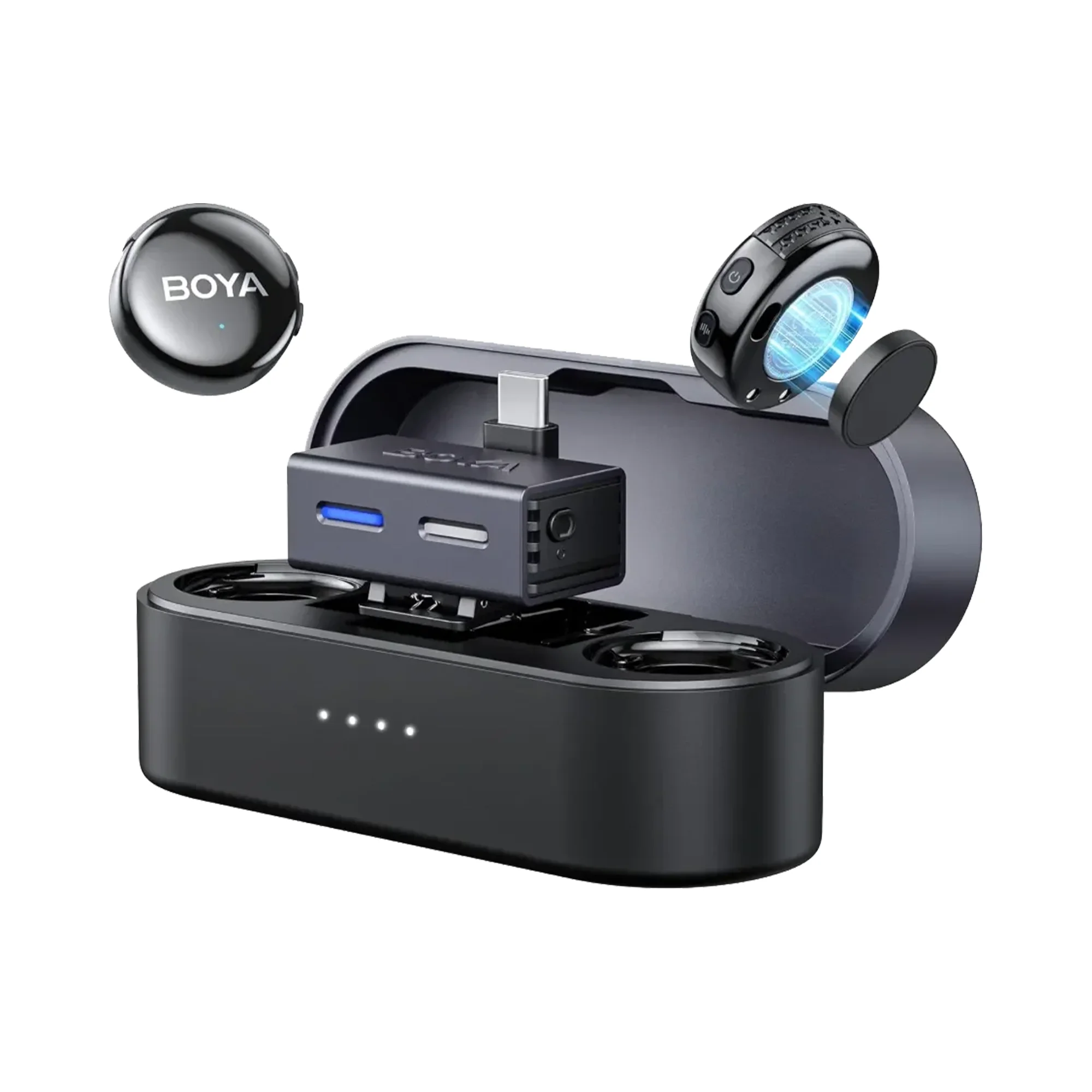 Micrófono Inalámbrico BOYA BOYALINK 3-02 2TX + 1RX 2.4 GHz 48 kHz/24-bit