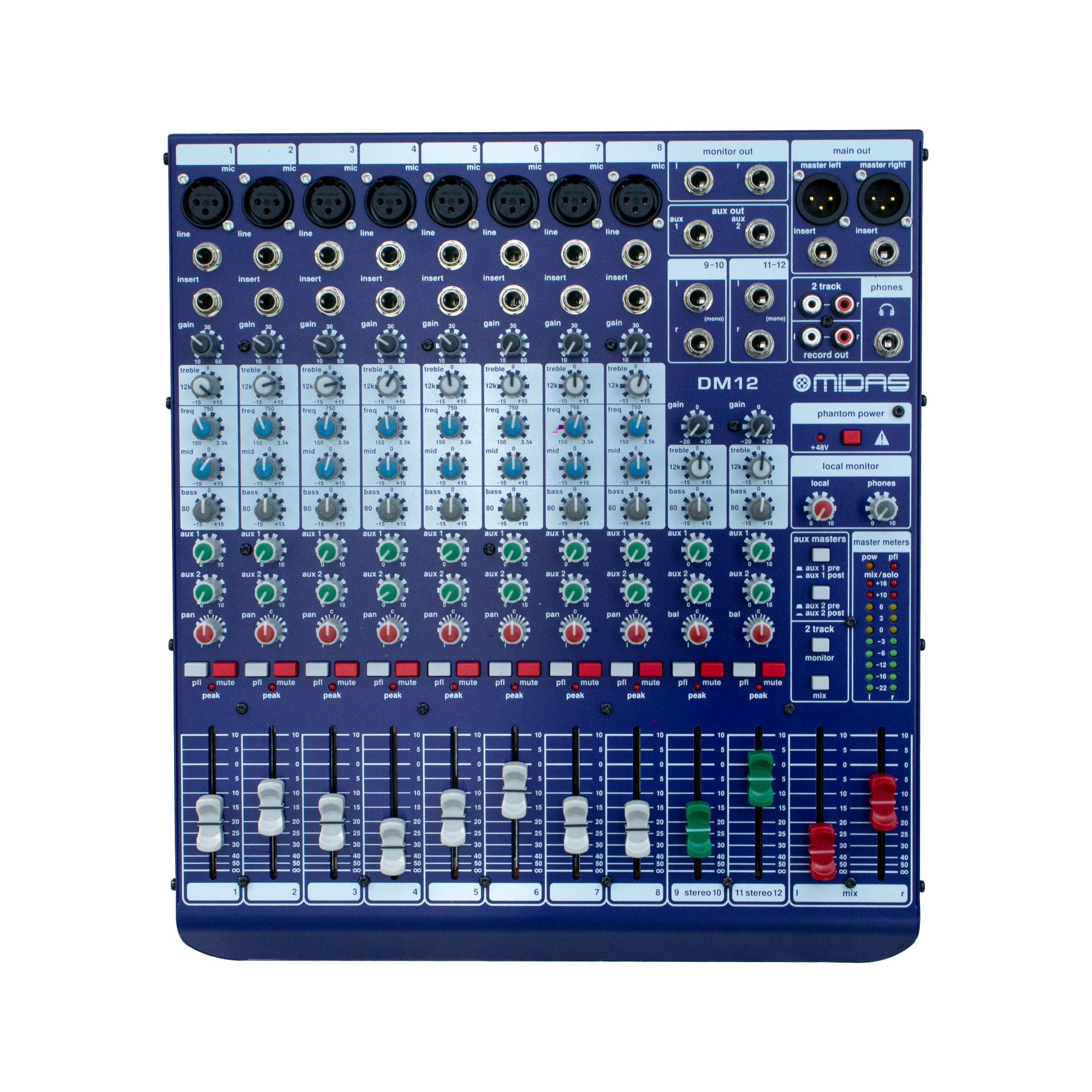 CONSOLA DM12 MIDAS analógica 12 canales Mezcladora