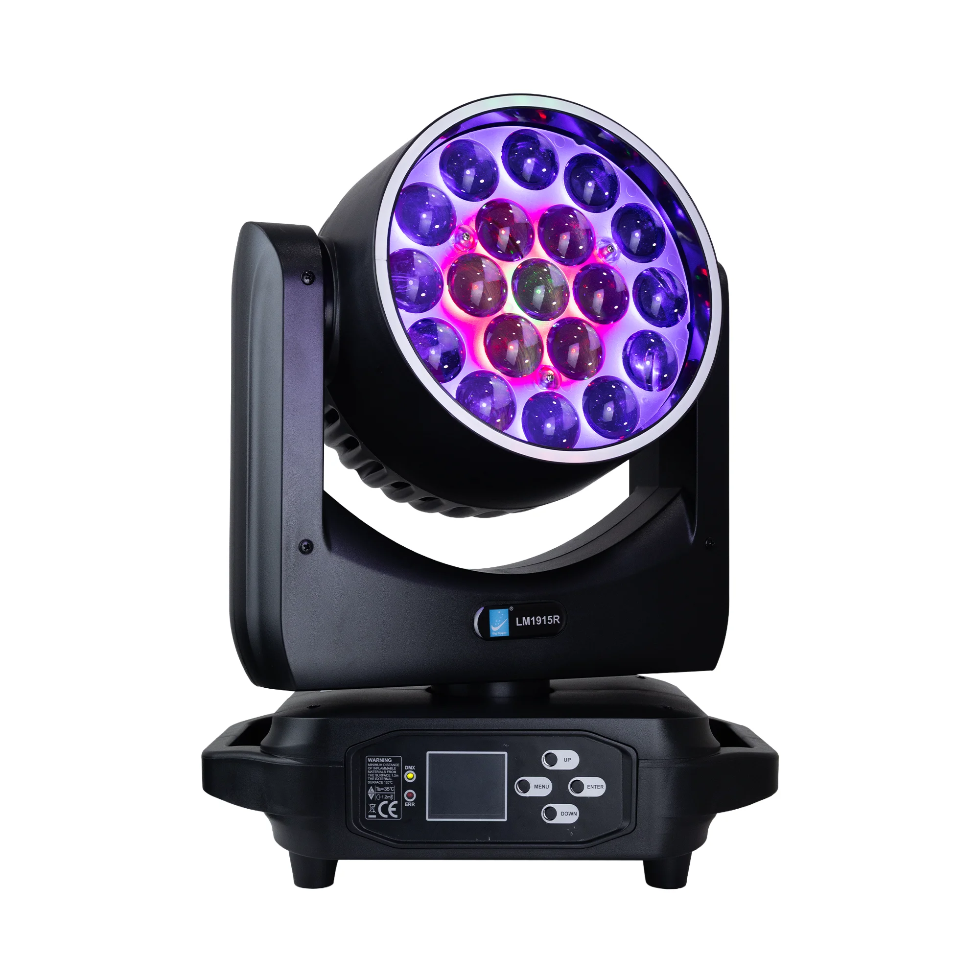 Cabeza Móvil Big Dipper LM1915R RGBW 19x15W con Zoom 8°-60° DMX512 y RDM