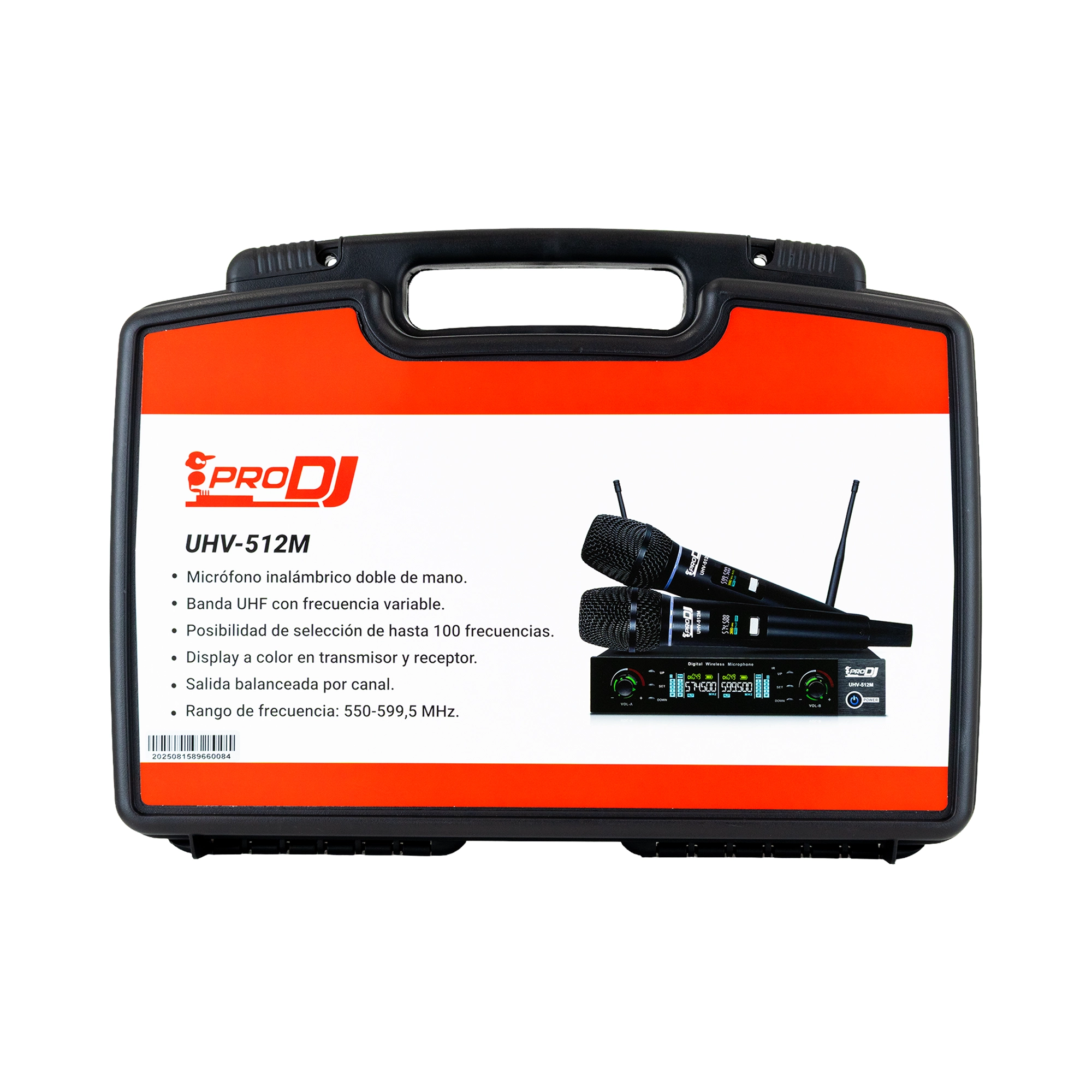 Micrófono Inalámbrico Doble UHV-512M PRO DJ | UHF 100 Frecuencias