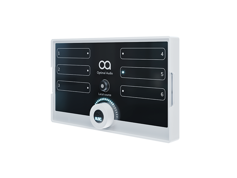 Controlador de 4 zonas, montaje en pared Optimal Audio ZonePad 4