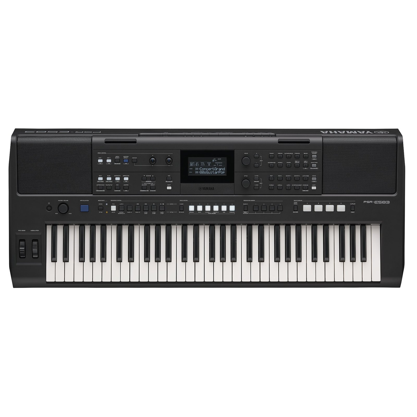 Piano Yamaha PSR-E583 Doble USB 5 octavas sensible 61 Teclas