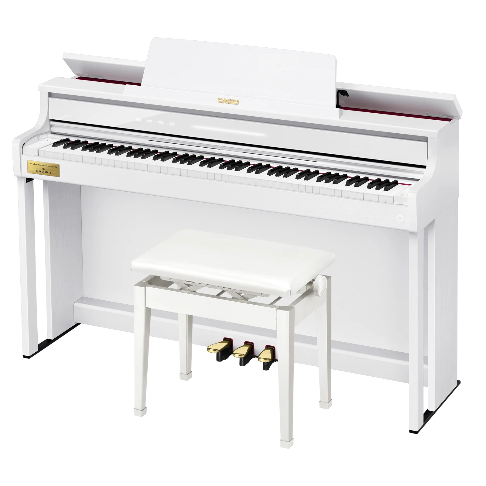 Piano Digital Casio celviano Ap-750We  mueble 88 teclas silla