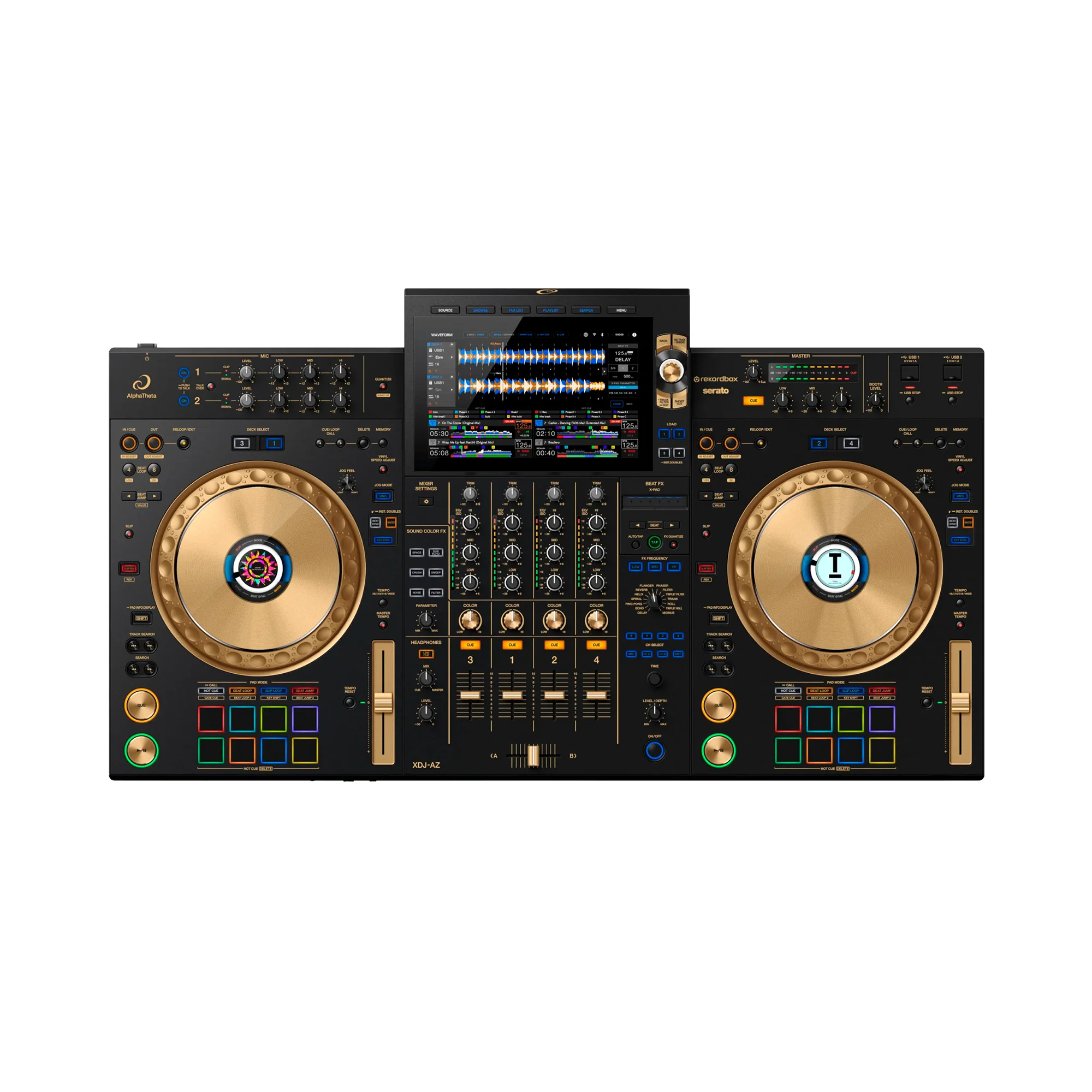 Controlador Alphatheta XDJ-AZ-N DORADO Sistema Profesional Todo En Uno De 4 Canales