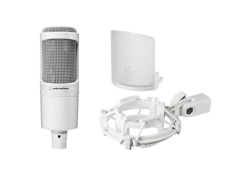 Kit Micrófono de Condensador Cardioide Audio-Technica AT2020CWH