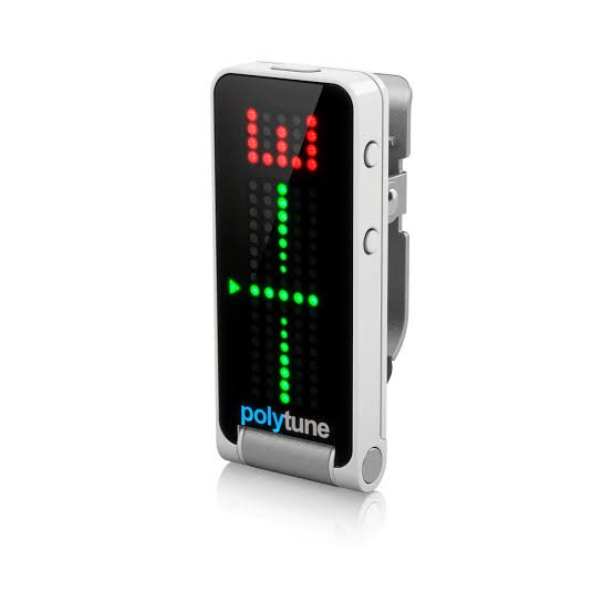 Afinador TC Electronic PolyTune Clip LED Polifónico Cromático para Guitarra y Bajo