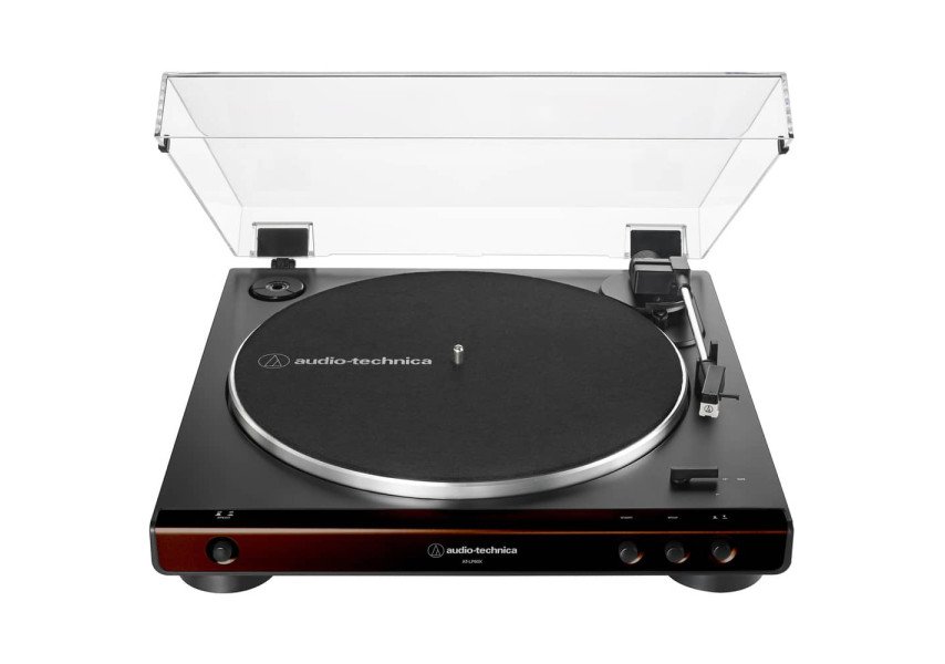 Tornamesa Audio-technica AT-LP60X-BK Con cápsula Marrón automatico