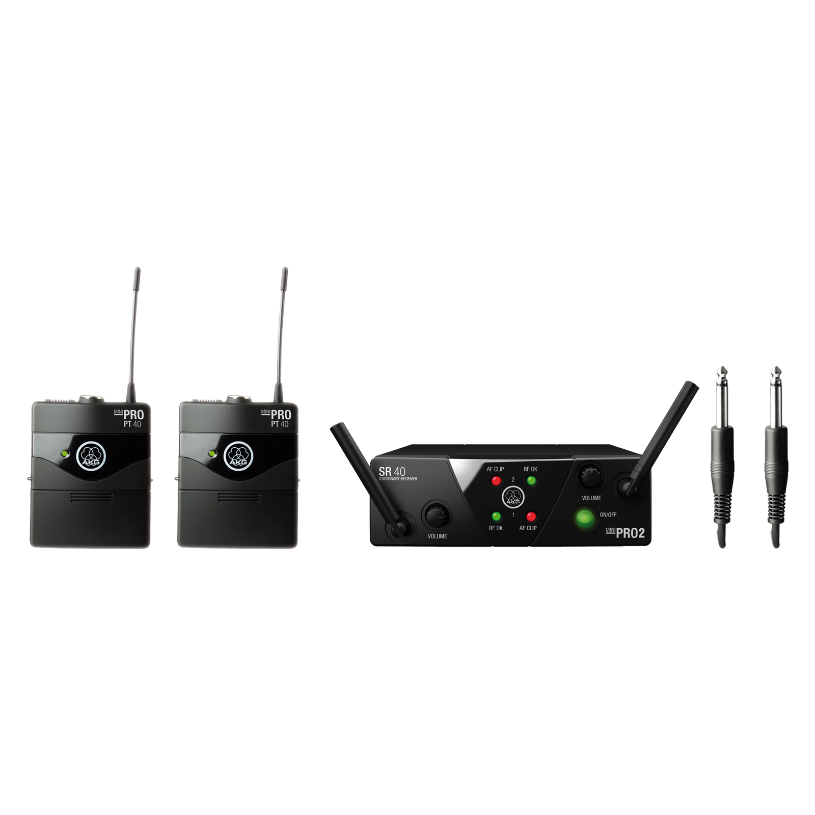 Sistema Inalámbrico Doble para Instrumentos AKG WMS40 Mini2 Mini2Instr US25CD Profesional