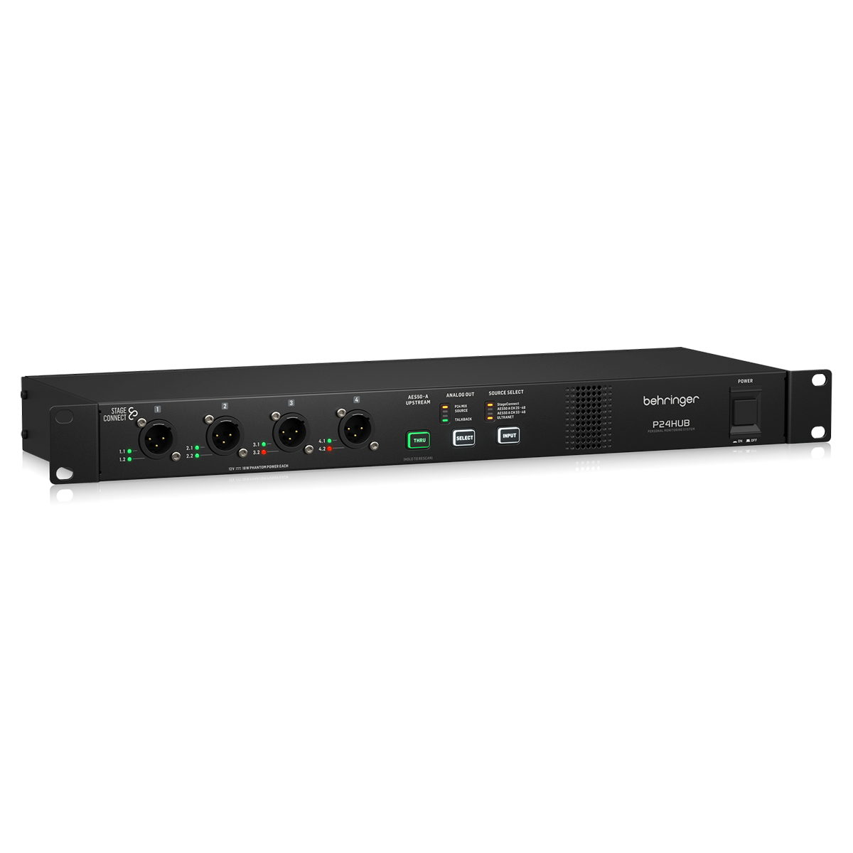 Behringer P24HUB Distribuidor de Monitoreo Personal Ultranet 16 Canales