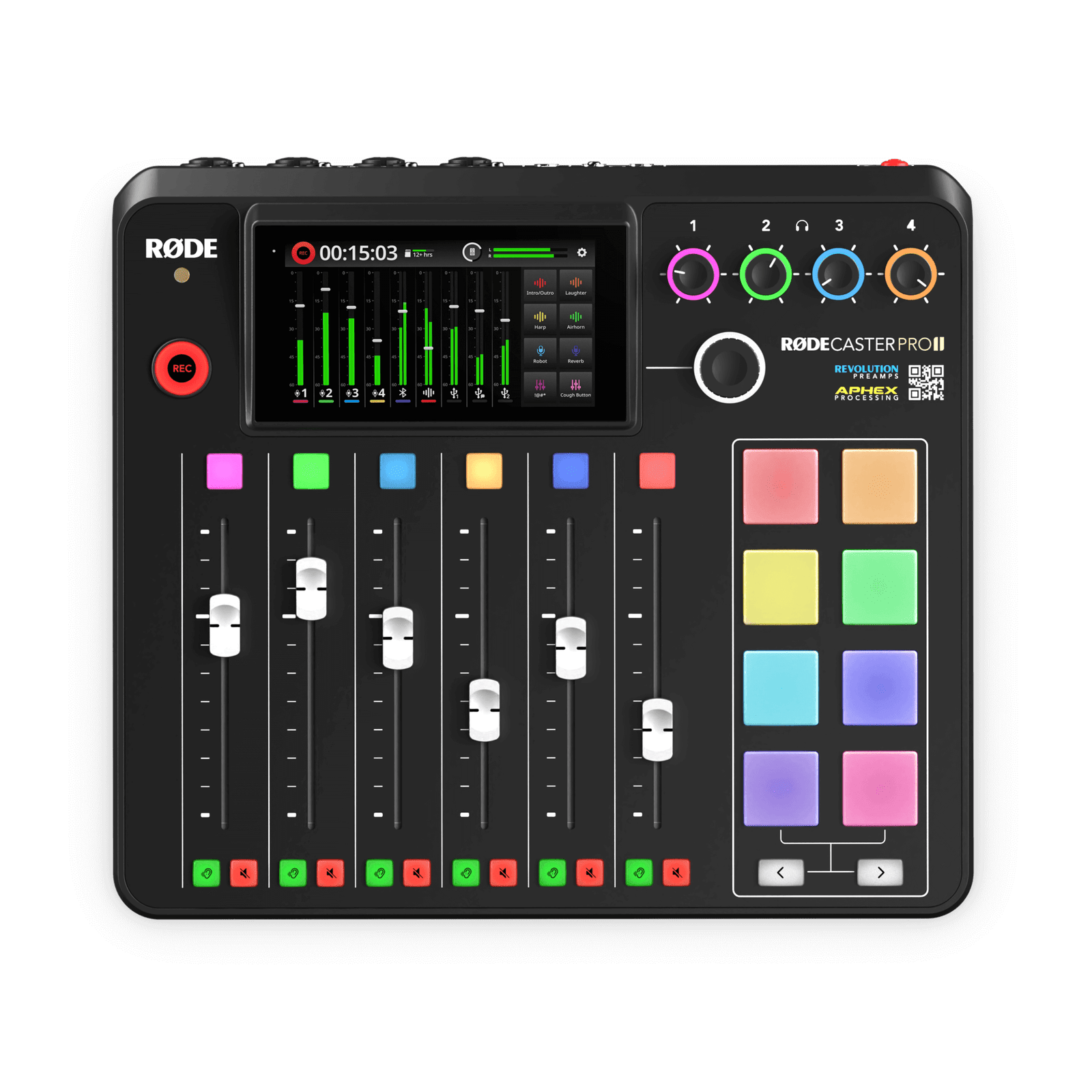 Consola de Producción de Audio RØDE RØDECaster Pro II BK para Podcast y Streaming
