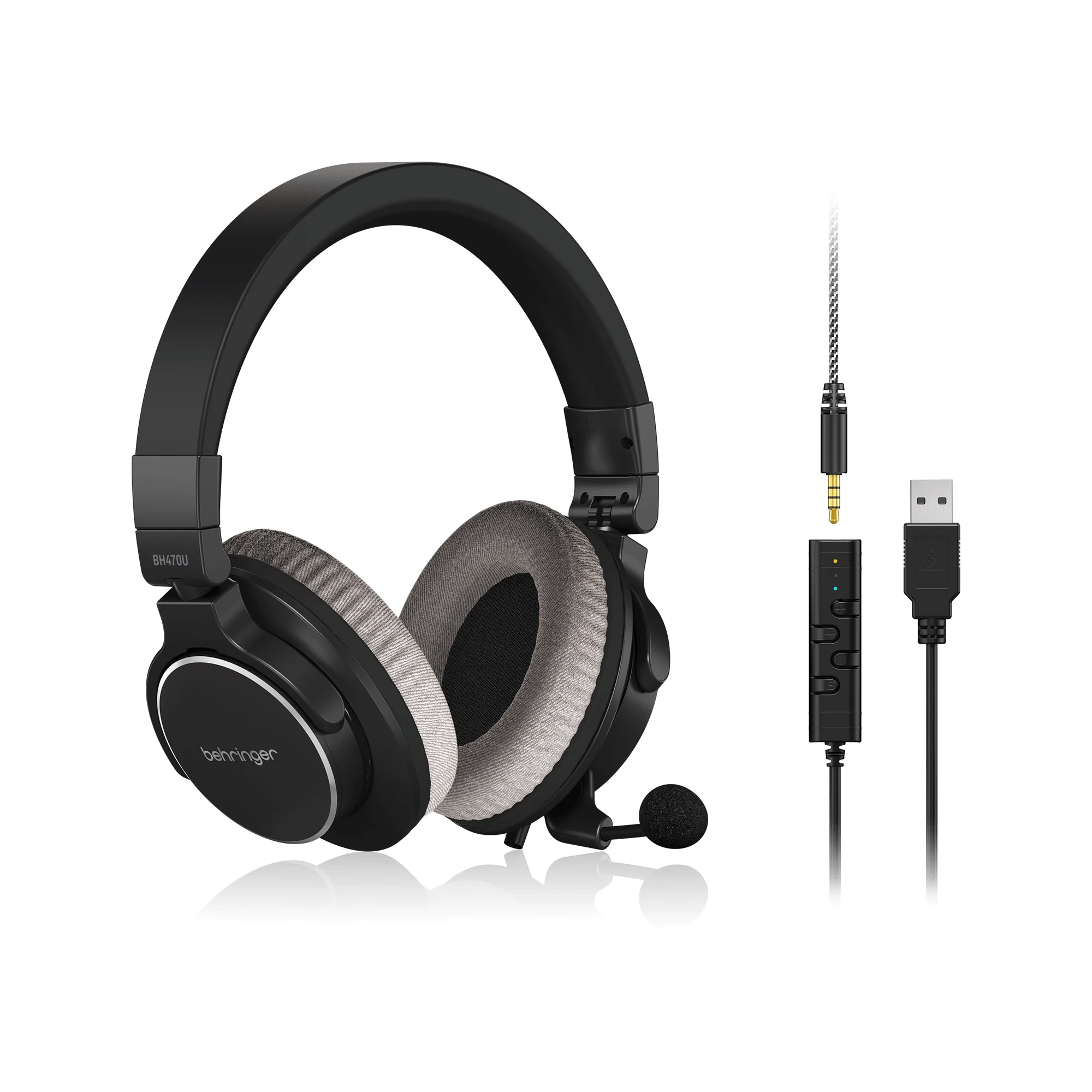 Audífonos Behringer BH470U Profesionales USB con Micrófono y Control de Volumen