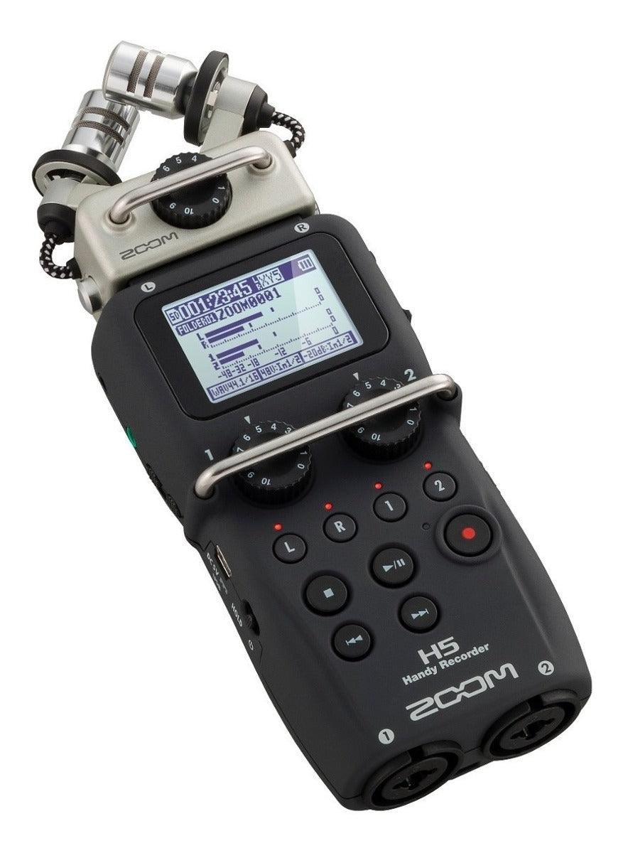 Grabadora Portátil Zoom H5 Handy Recorder de 4 Pistas con Micrófonos X/Y Intercambiables