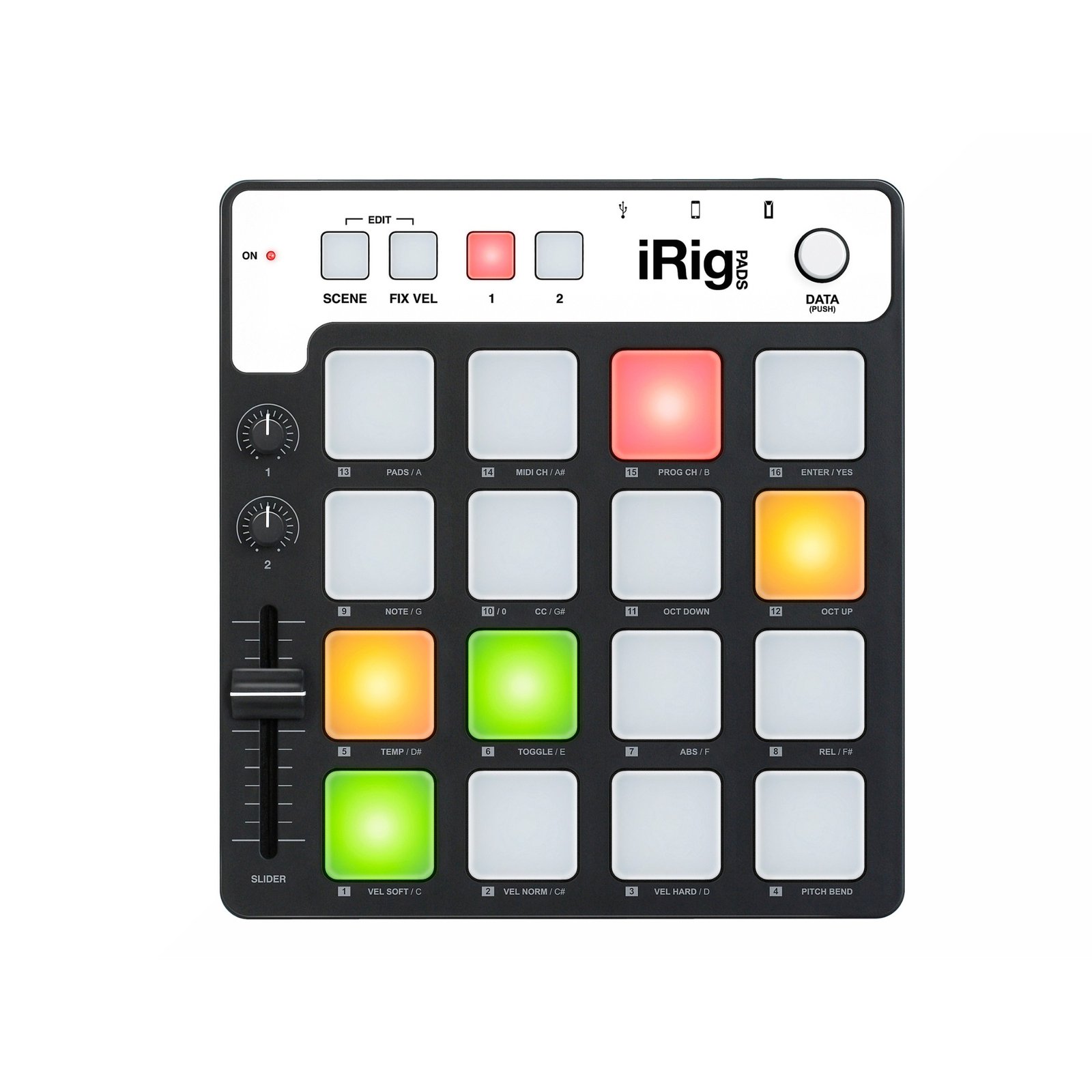 Controlador MIDI IK Multimedia iRig Pads de 16 Pads