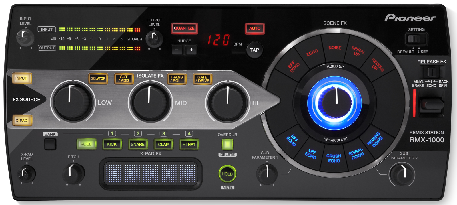 Estación de Efectos DJ Pioneer RMX-1000 con Scene FX, Isolator FX y X-Pad