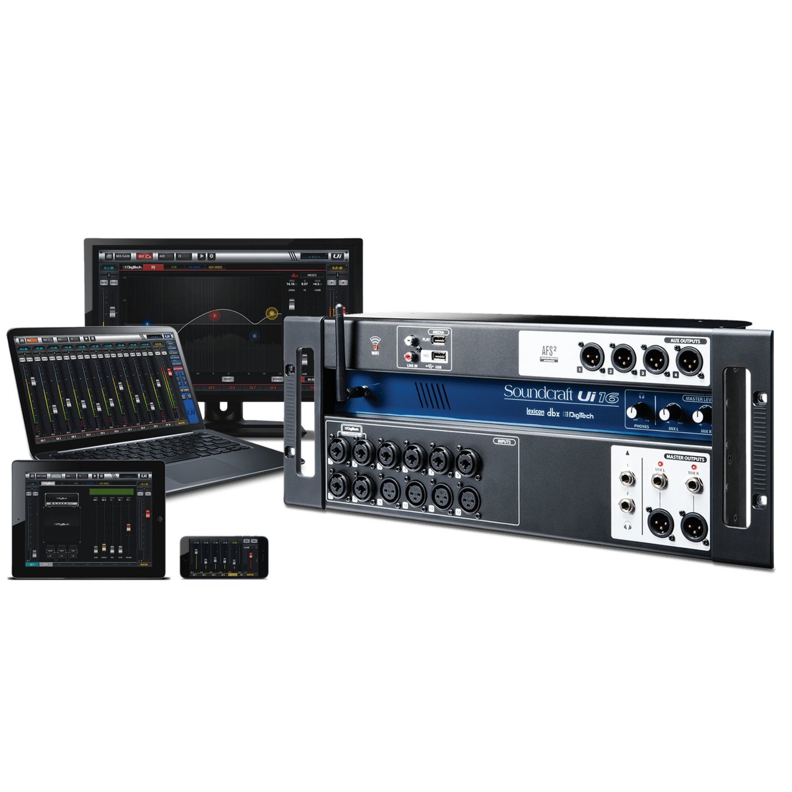 SOUNDCRAFT UI-16 MEZCLADOR DIGITAL 16 ENTRADAS 8 MIC/LINE