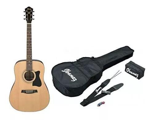 Guitarra Ibanez V50NJP Acustica afinador Pack Natural