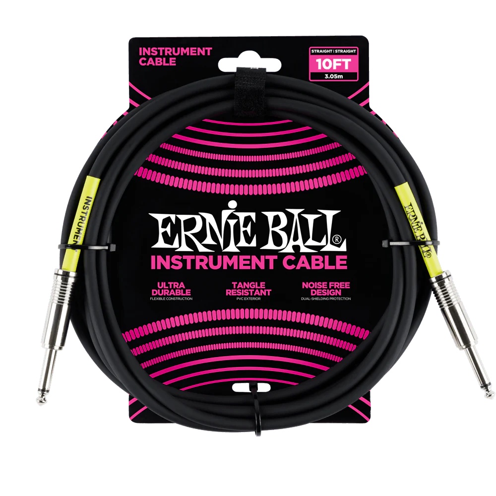 Cable Ernie Ball 10Ft Po6048 Negro INSTRUMENTOS 3 metros