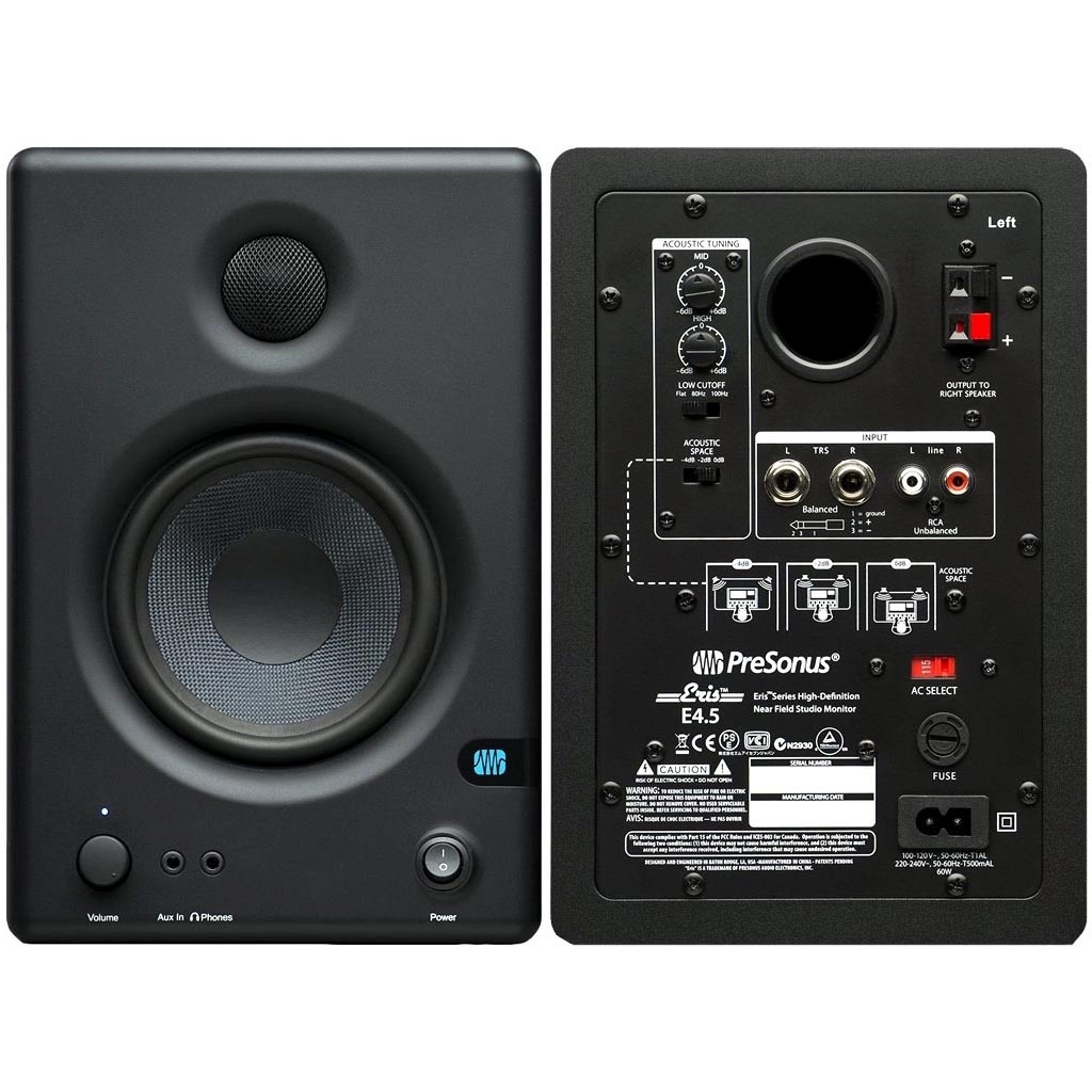 Monitores Presonus ERIS E4.5 audio estudio Par