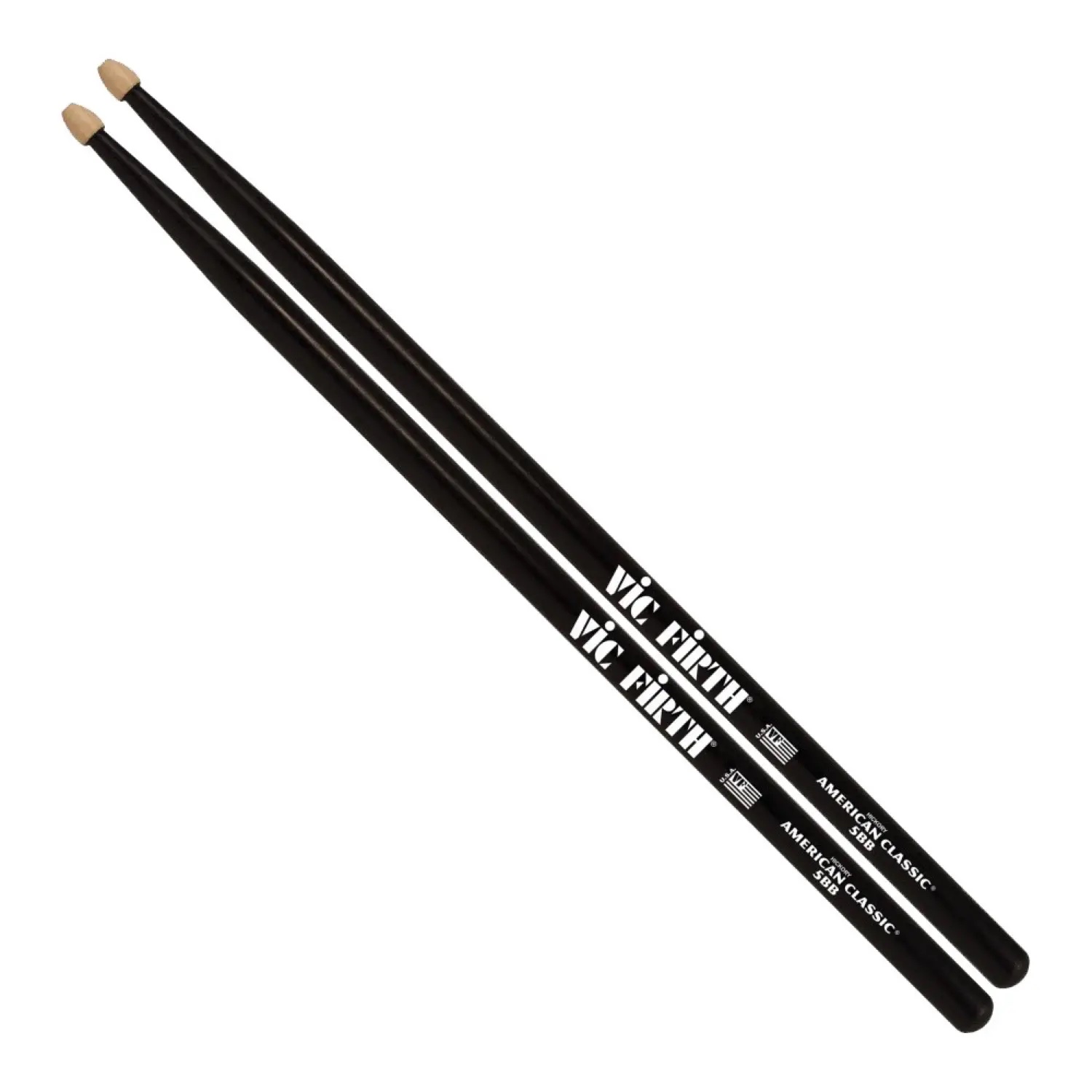 Baquetas Vic Firth 5BB American Punta Madera Negro