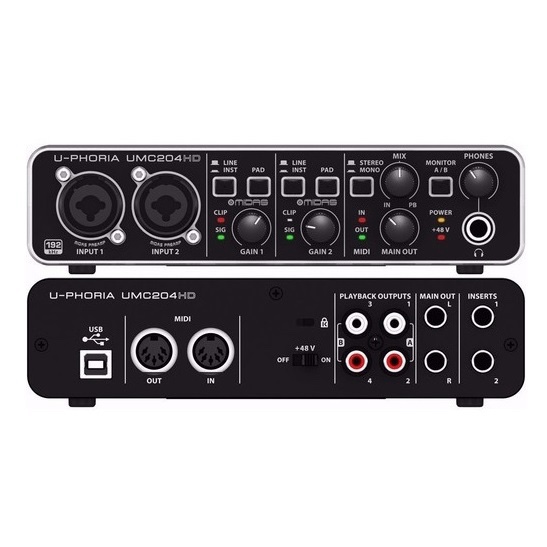 Interfaz Behringer UMC204 audio Interface