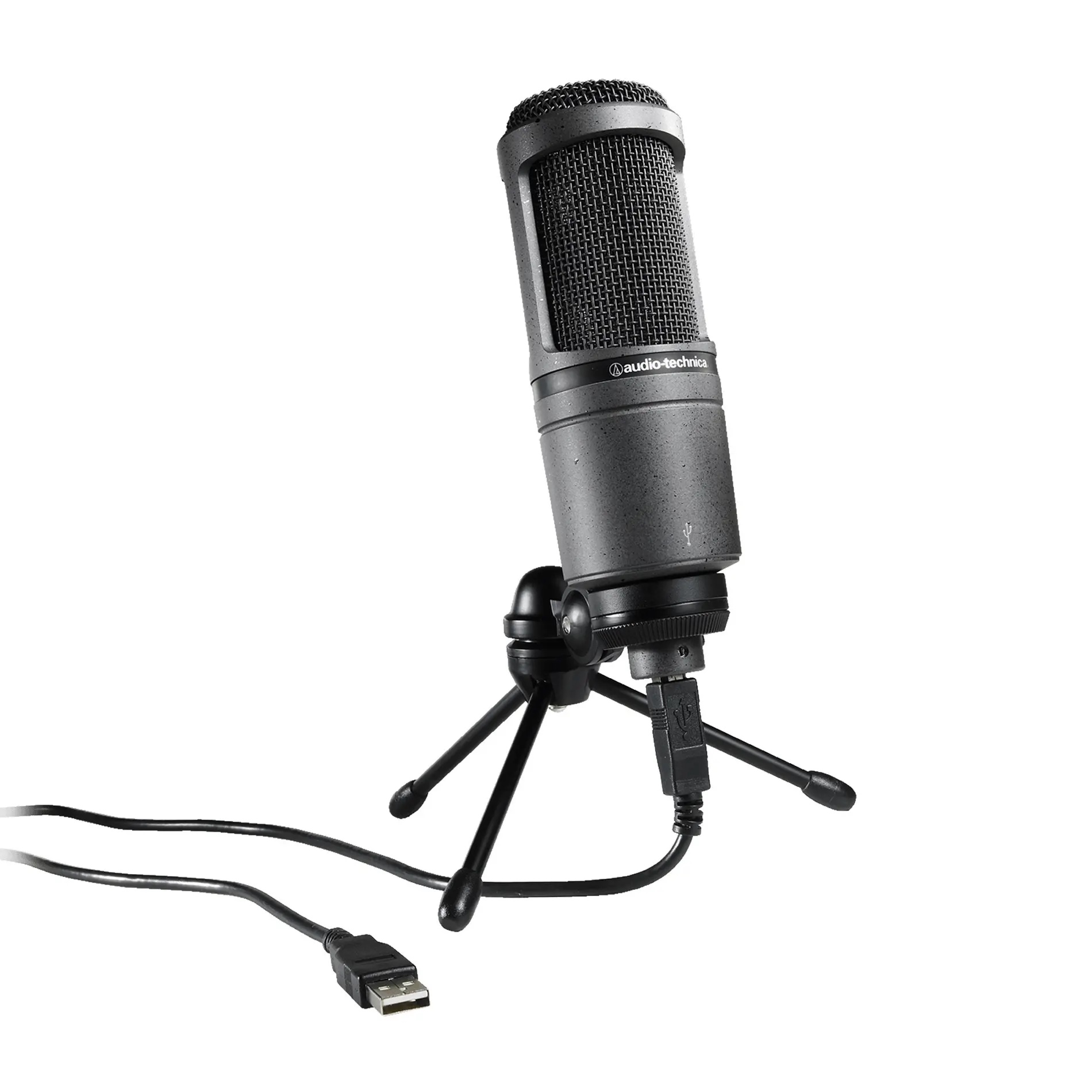 Micrófono Audio-technica AT2020USB+ control mezcla volumen