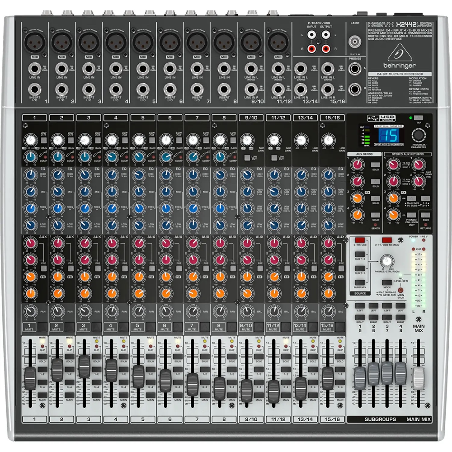 Consola Behringer X2442USB Mezclador audio