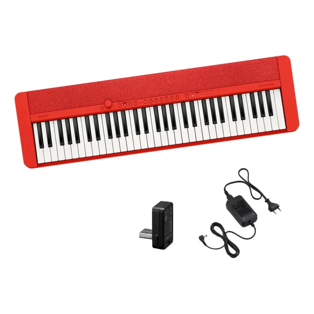 Piano Casio CT-S1 RD Con Adaptador Bluetooth Wu-Bt10 Rojo