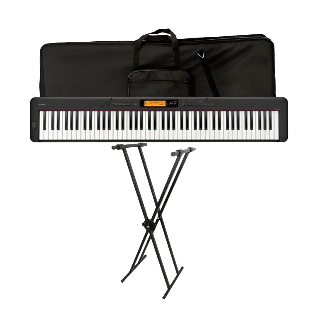 Piano Casio CDP-S360 BK + Estuche y Base metalica 88Teclas