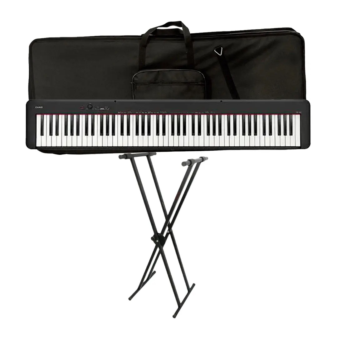 Piano Casio CDP-S110 BK + Estuche y Base metalica 88Teclas