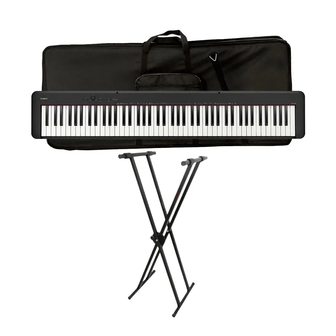 Piano Casio CDP-S160 BK + Estuche y Base metalica 88Teclas