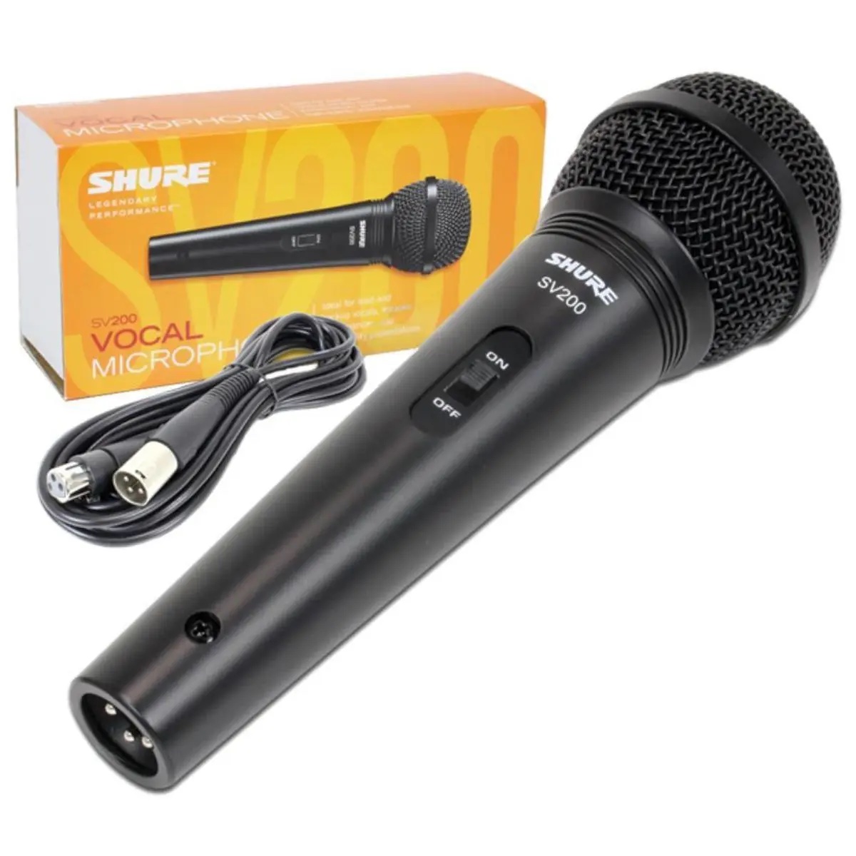 Micrófono Shure SV200 vocal de mano con cable XLR