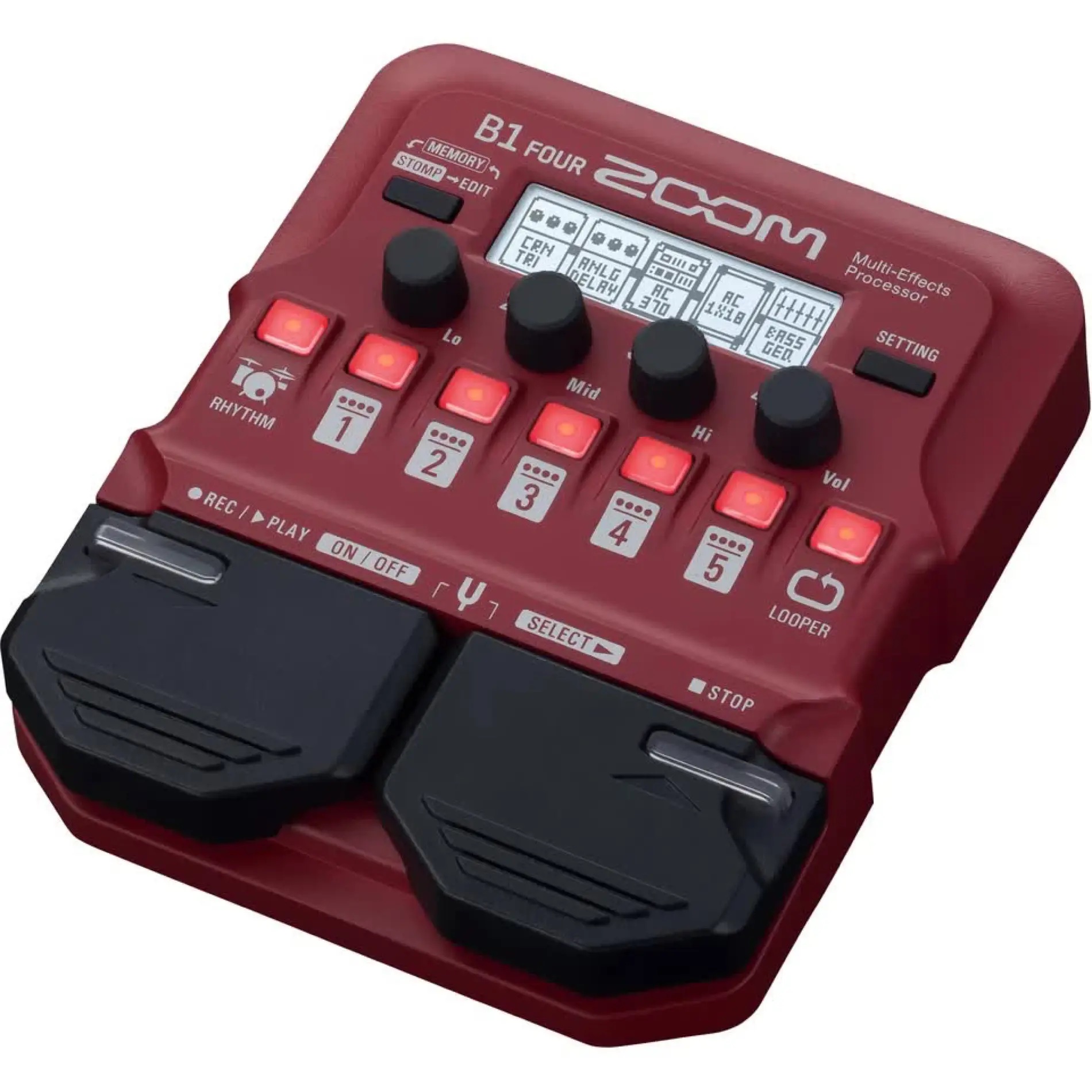 Pedal Zoom B1 FOUR Guitarra electrica efectos