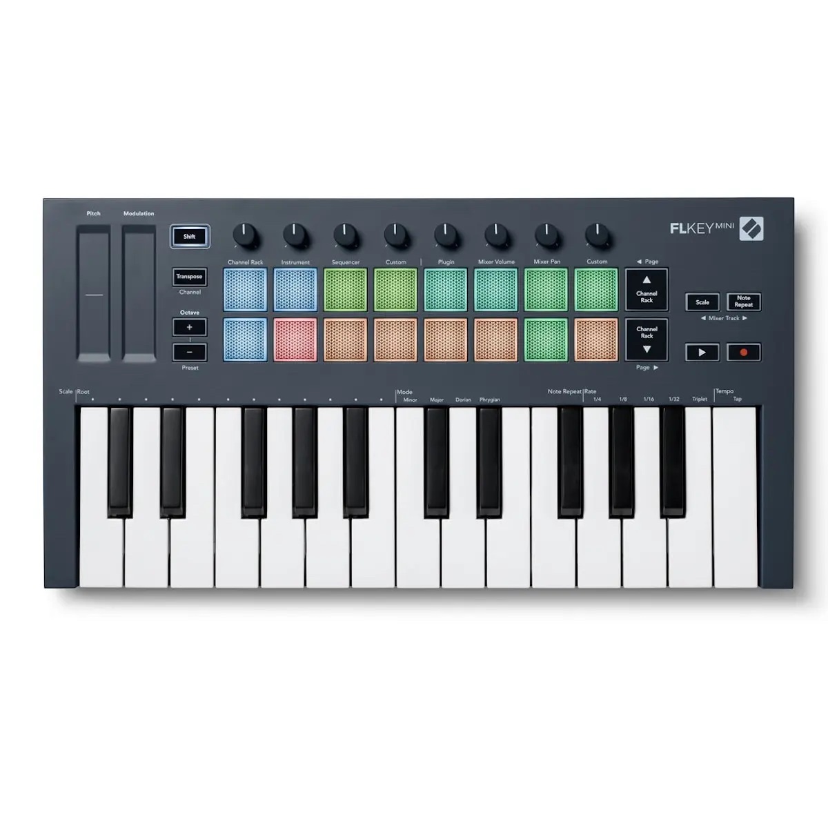 Controlador Novation FLkey Mini 16 Pads 2 paneles 25Teclas