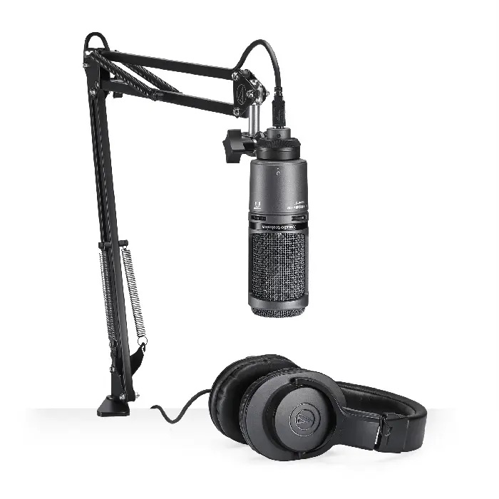 Micrófono Audio-Technica AT2020USB+PK audifonos soporte